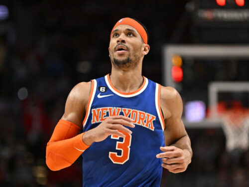 New York Knicks’ Josh Hart reacts to Tom Thibodeau’s blatant Coach of the Year snub